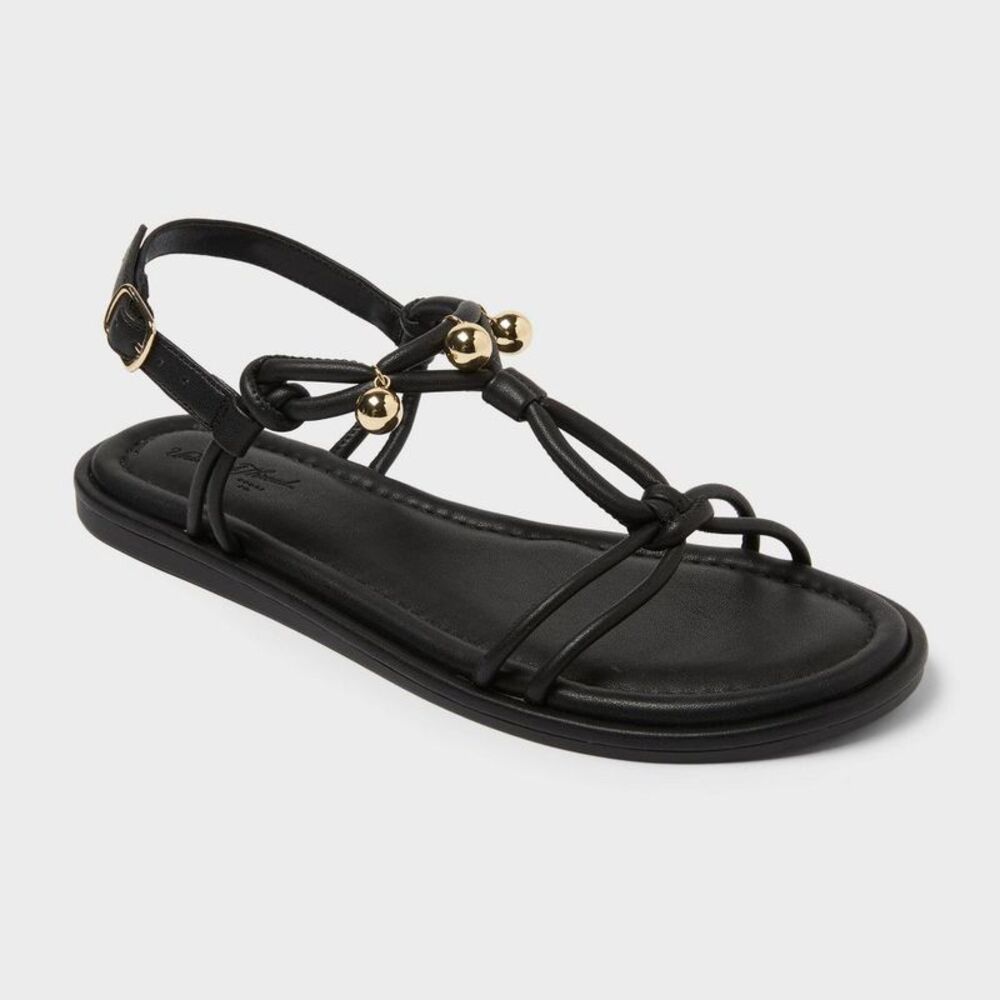 Women’s Hadley Ankle Strap Sandals - Universal Thread Black 7.5